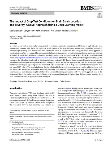 The Impact of Drop Test Conditions on Brain Strain Location and 